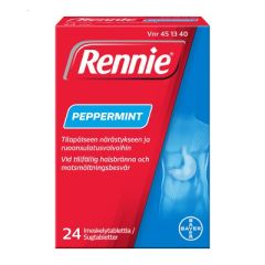 RENNIE PEPPERMINT imeskelytabletti 24 fol